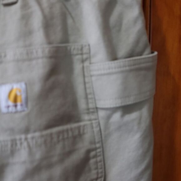 Carhartt Rugged Flex Canvass Work Short Womens Gray Khaki Hiking Walking Shorts - Picture 5 of 15
